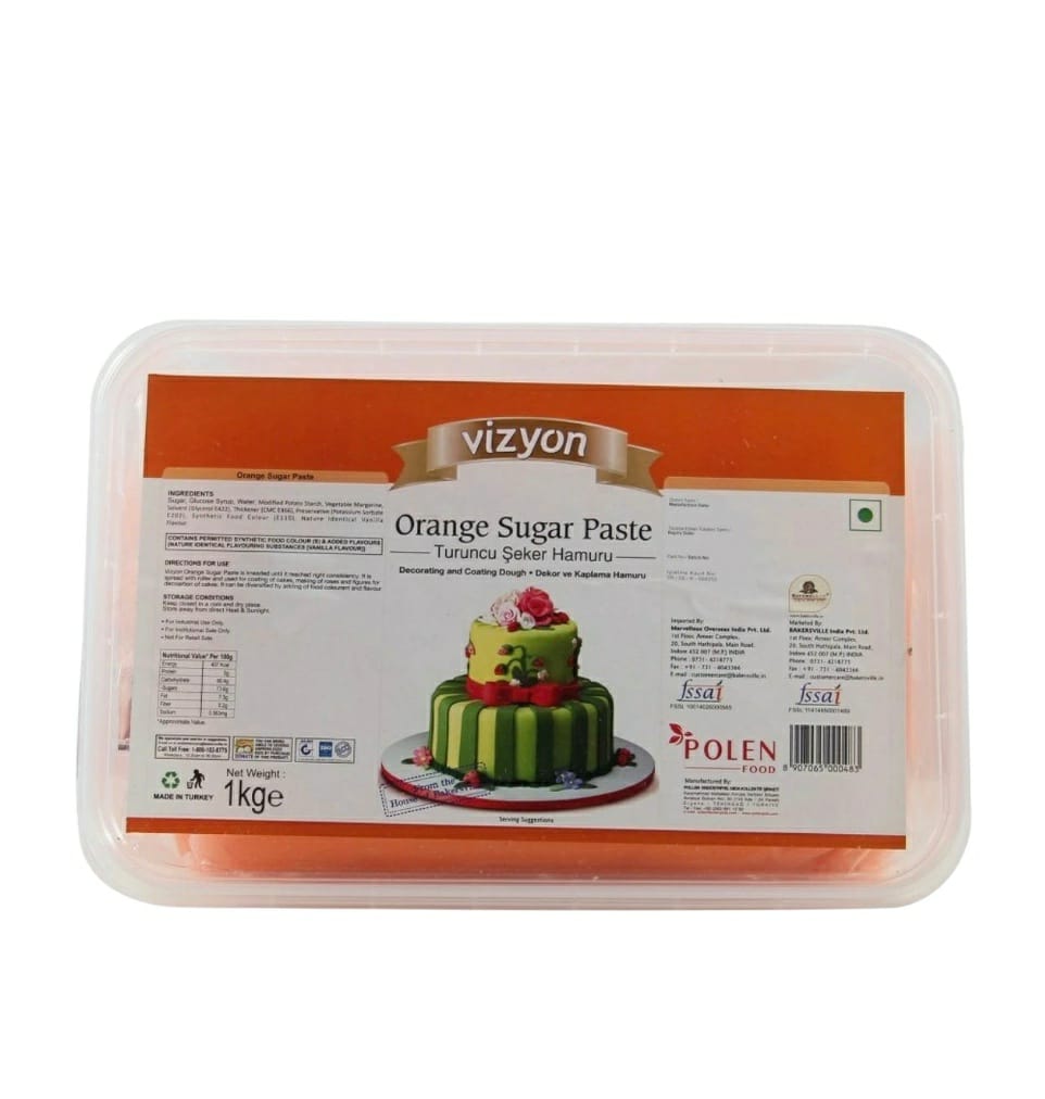 Vizyon Orange Sugar Paste 1 kg