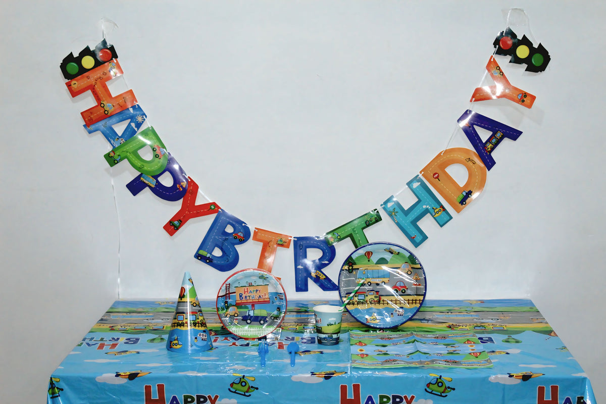 Transport Birthday Party Set
