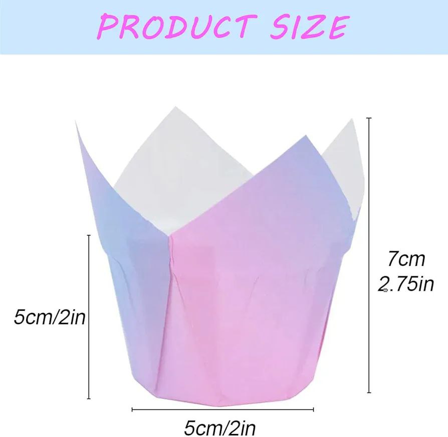 Bake and Serve Tulip Liner Pack of 100 (lavender colour)