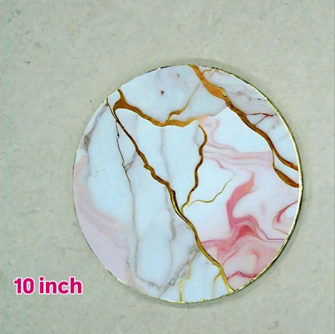 Marble Drum Base Board 10 inch (pink colour)