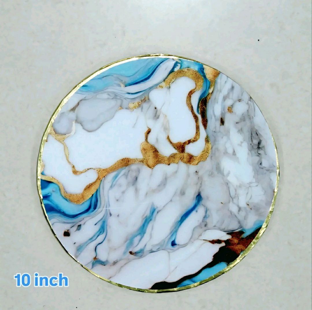 Marble Drum Base Board 10 inch (Blue Colour)