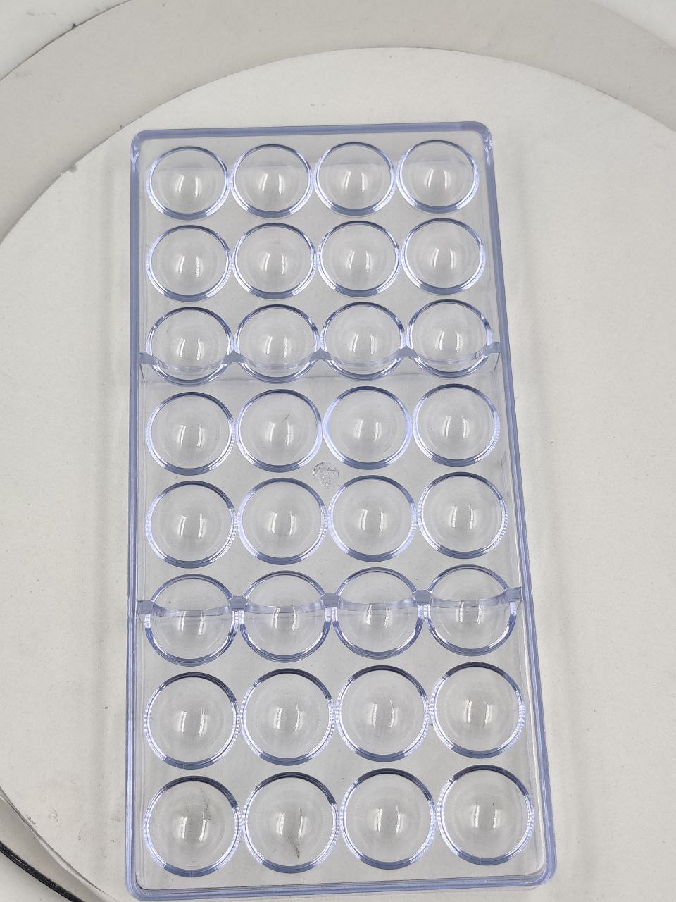 Half Round Poly Carbonate Chocolate Mould 32 Cavity