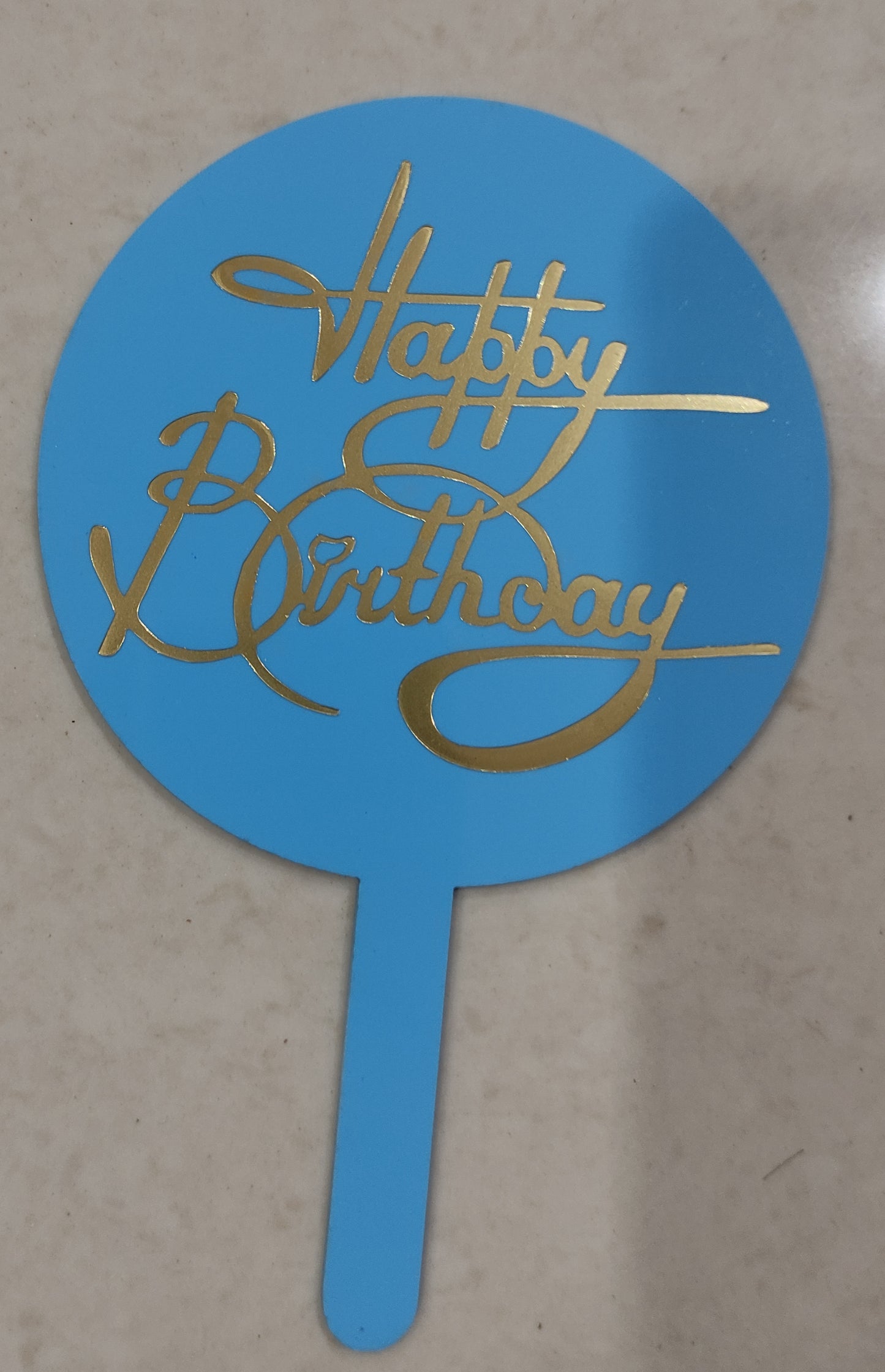 Premium Happy Birthday Topper (random colour)