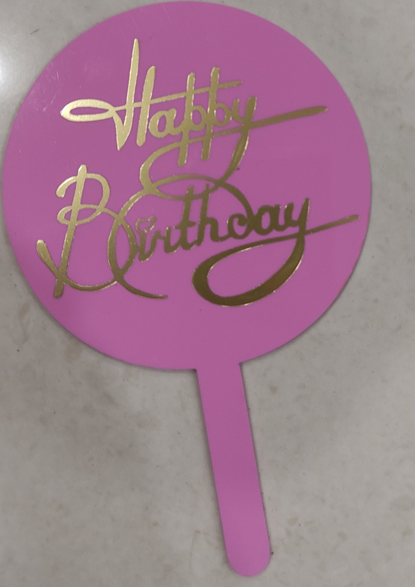 Premium Happy Birthday Topper (random colour)