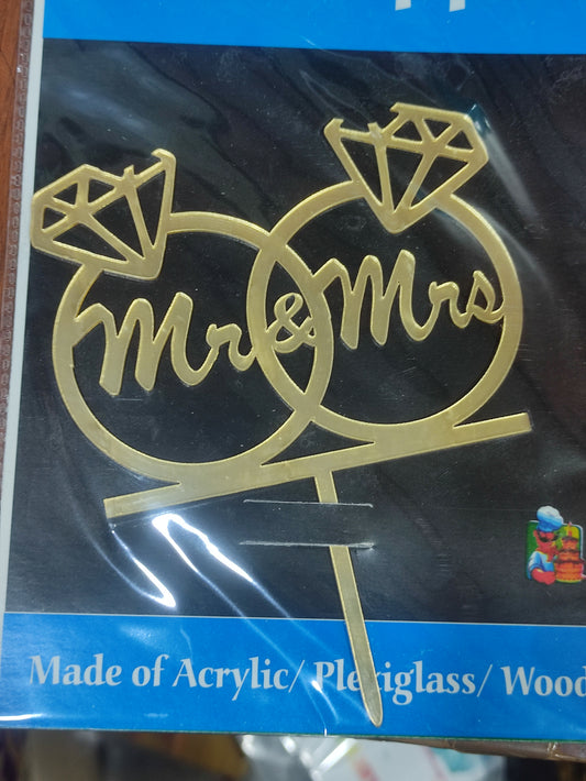 Mr.& Mrs. Cake Topper