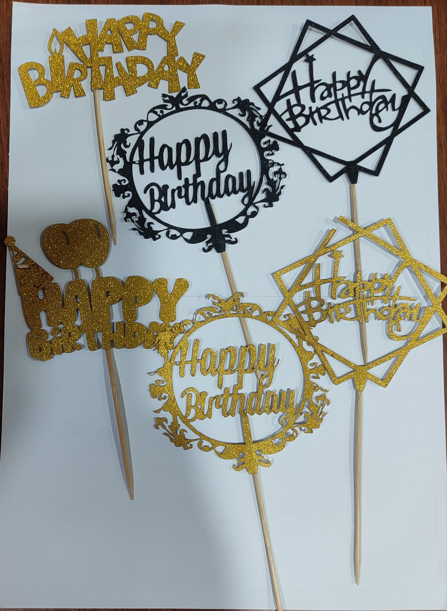 Happy Birthday Topper (random colour and design)