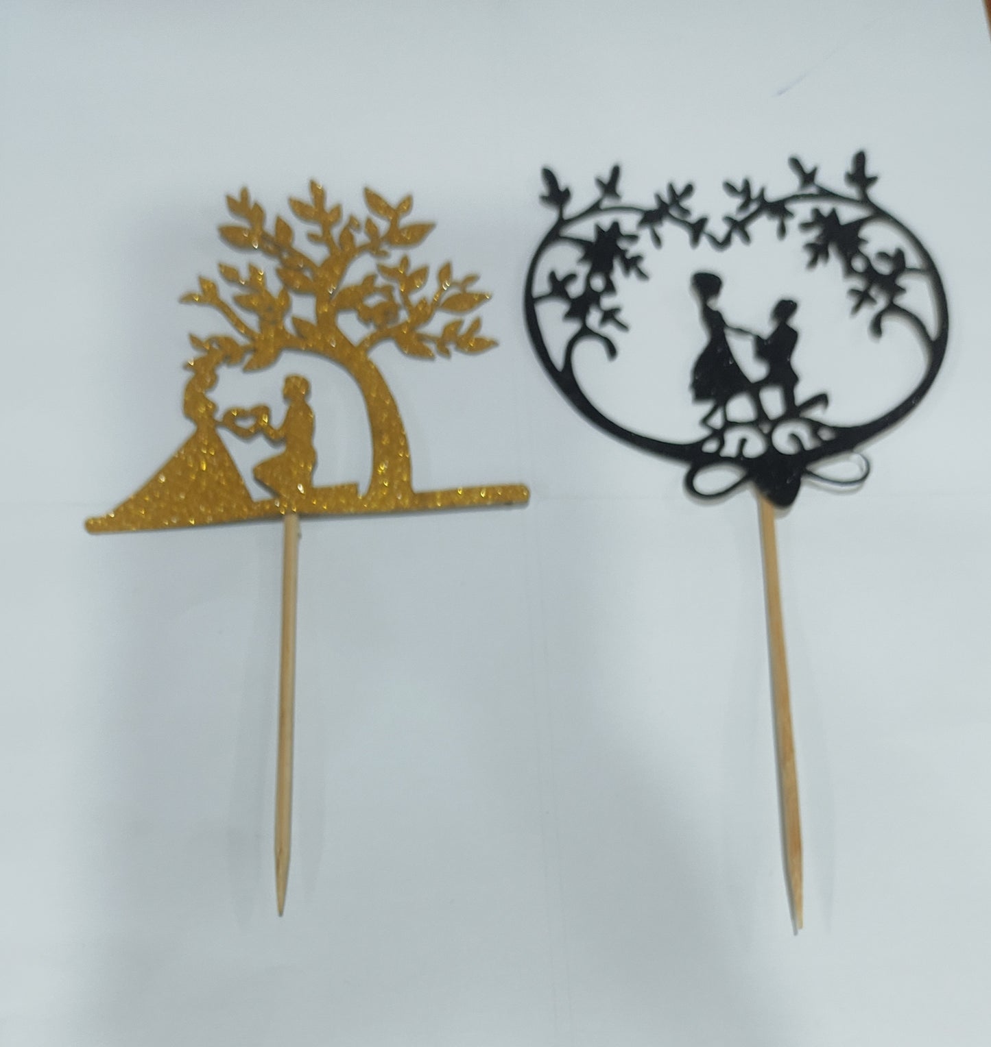 Couple Topper (random colour and design)