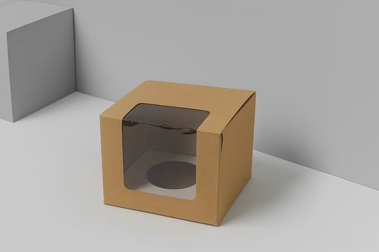 Kraft 1 pc Cupcake Window Box 4.25×4.25×4 inch