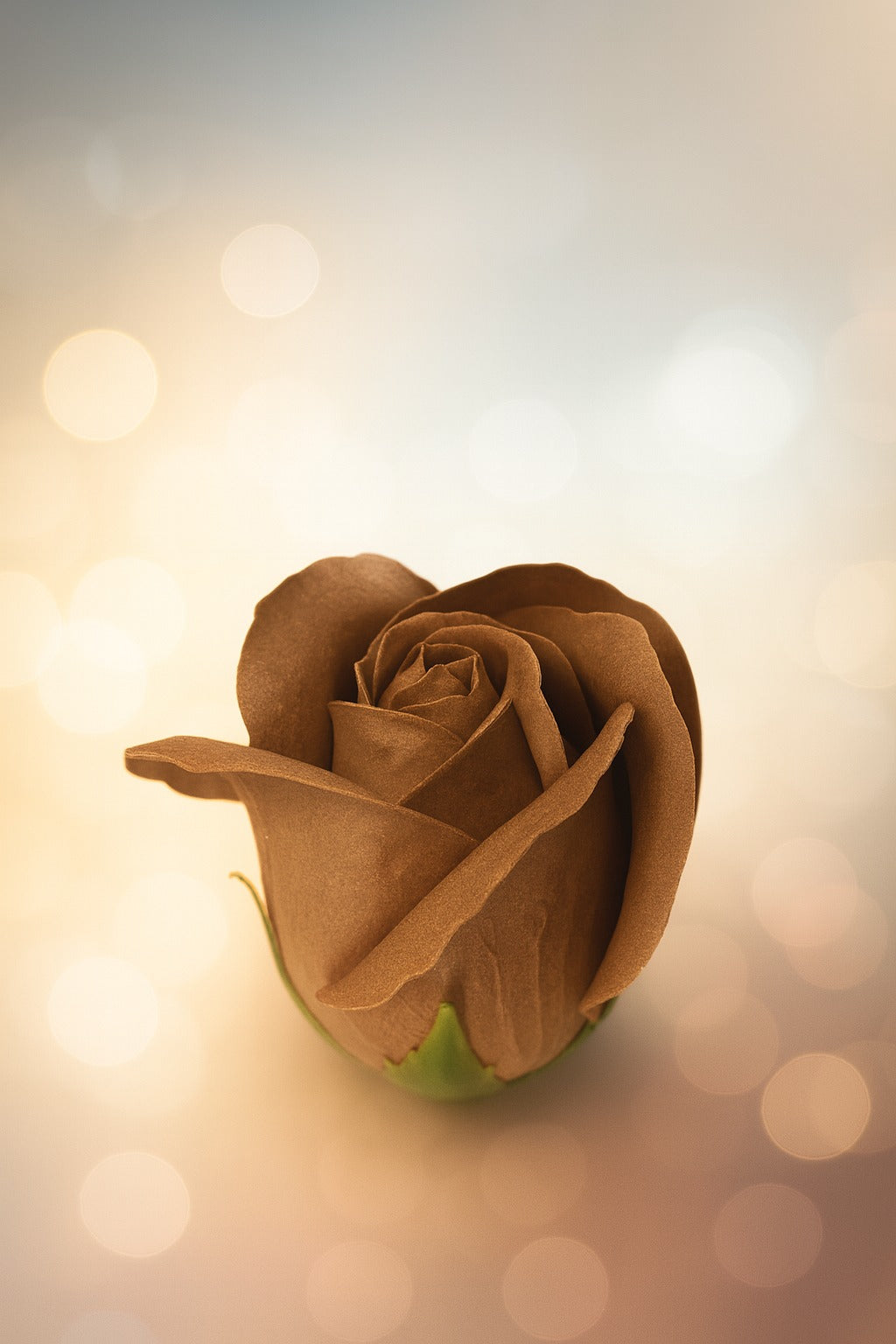 Artifical Scented  brown Rose flower