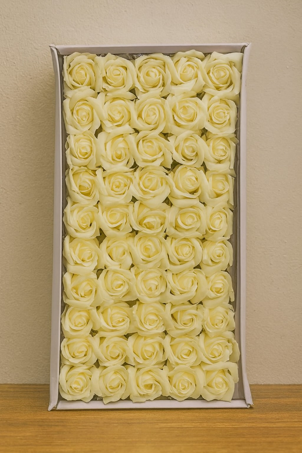 Artificial Scented Rose Yellow Flower Pack Of 50