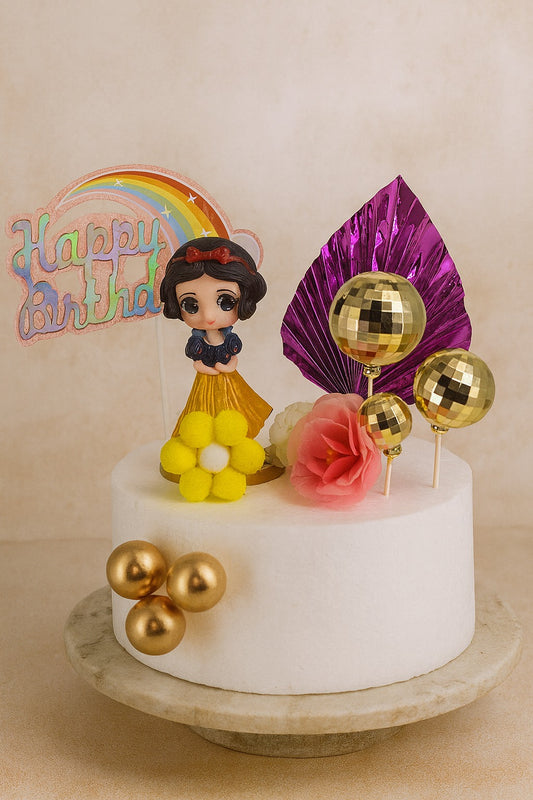 Princess Theme Birthday Cake Decoration Set Of 7
