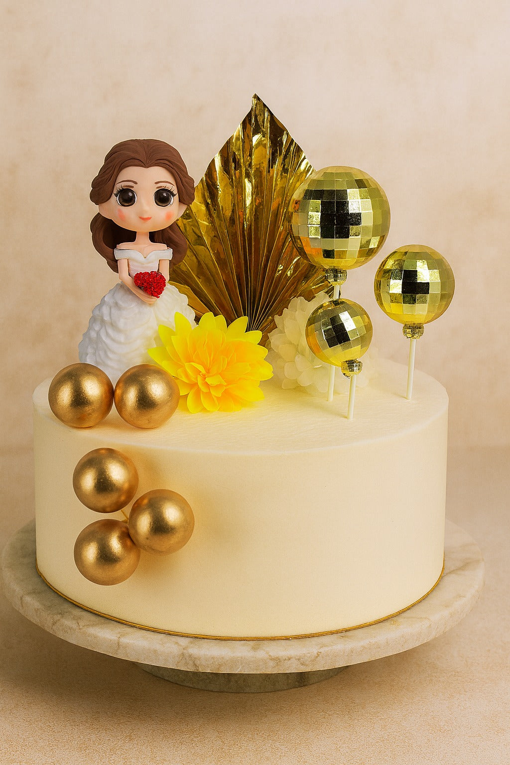 Princess Theme Birthday Cake Decoration Set Of 7