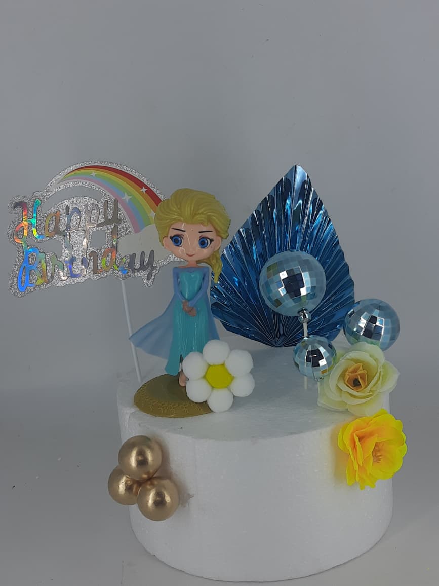 Princess Theme Birthday Cake Decoration Set Of 7