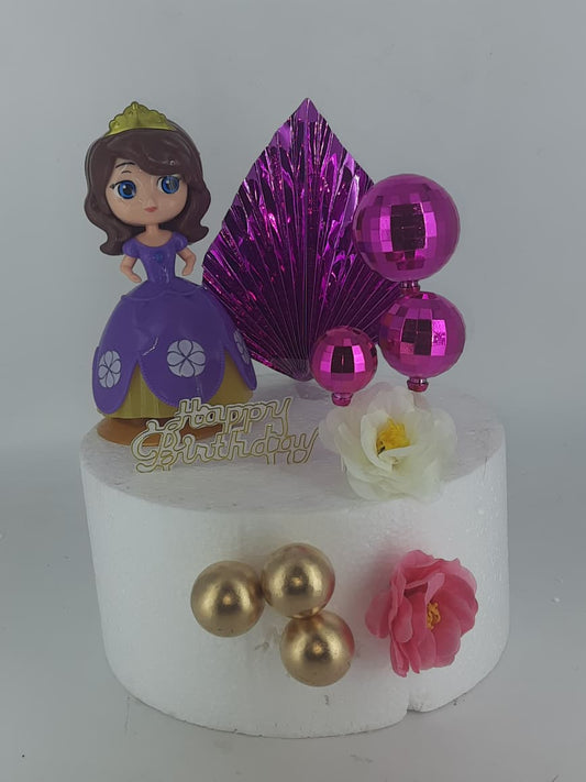 Princess Theme Birthday Cake Decoration Set Of 7