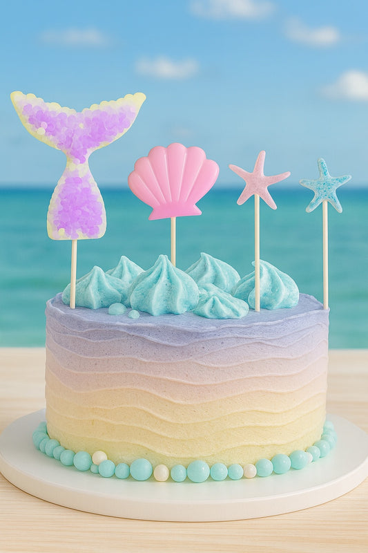Premium Mermaid Theme Cake Topper