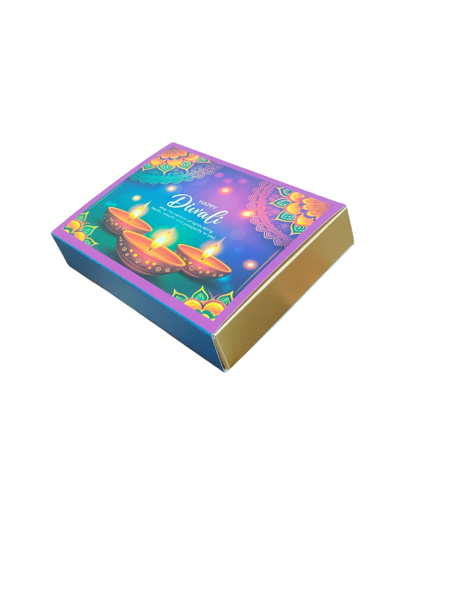 6 Cavity Slider Diwali Box For Chocolate and Brownie Size 6x4x1.5 Inch
