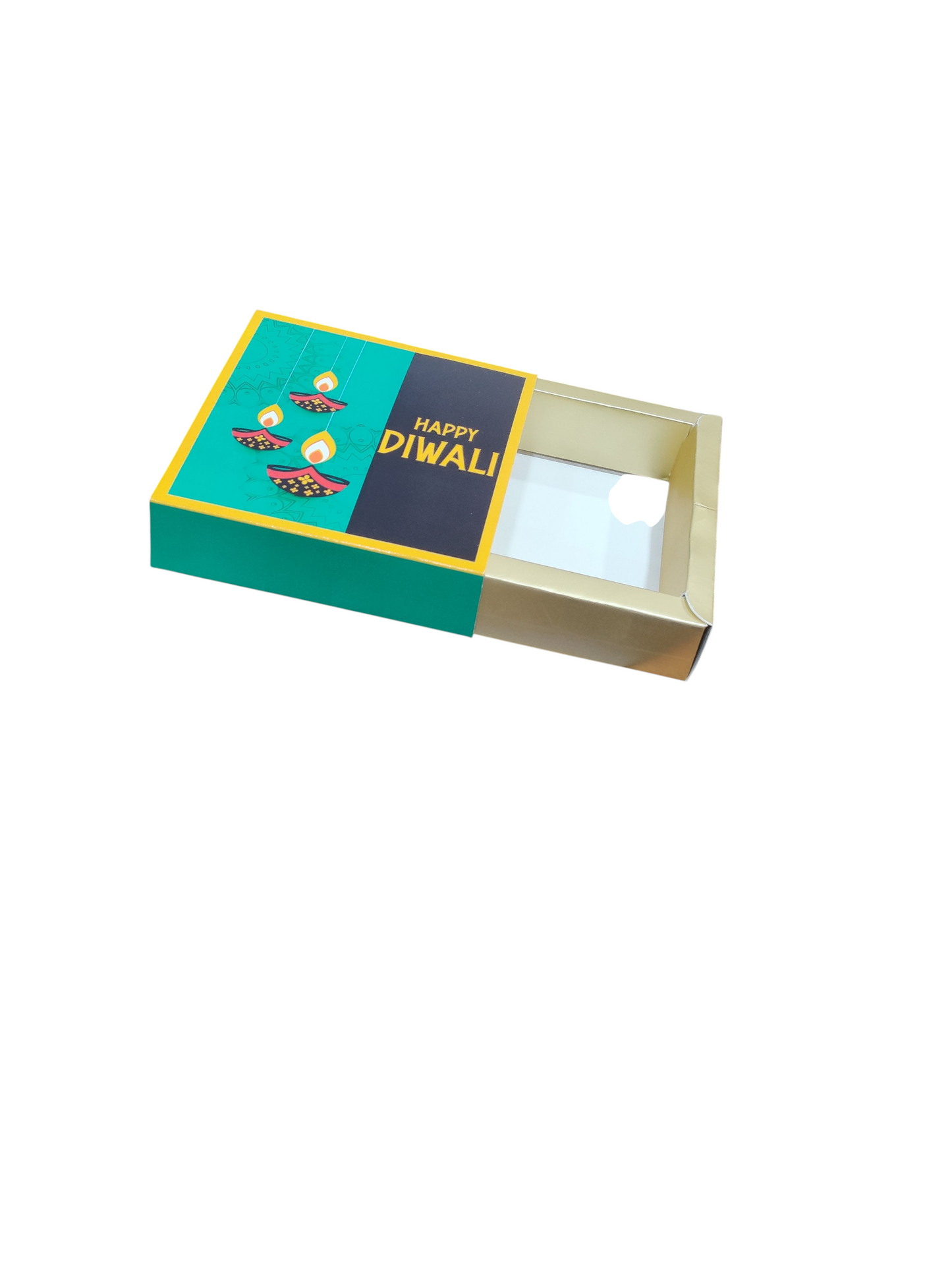 4 Cavity Slider Diwali Box For Chocolate and Brownie Size 4x4x1.5 Inch