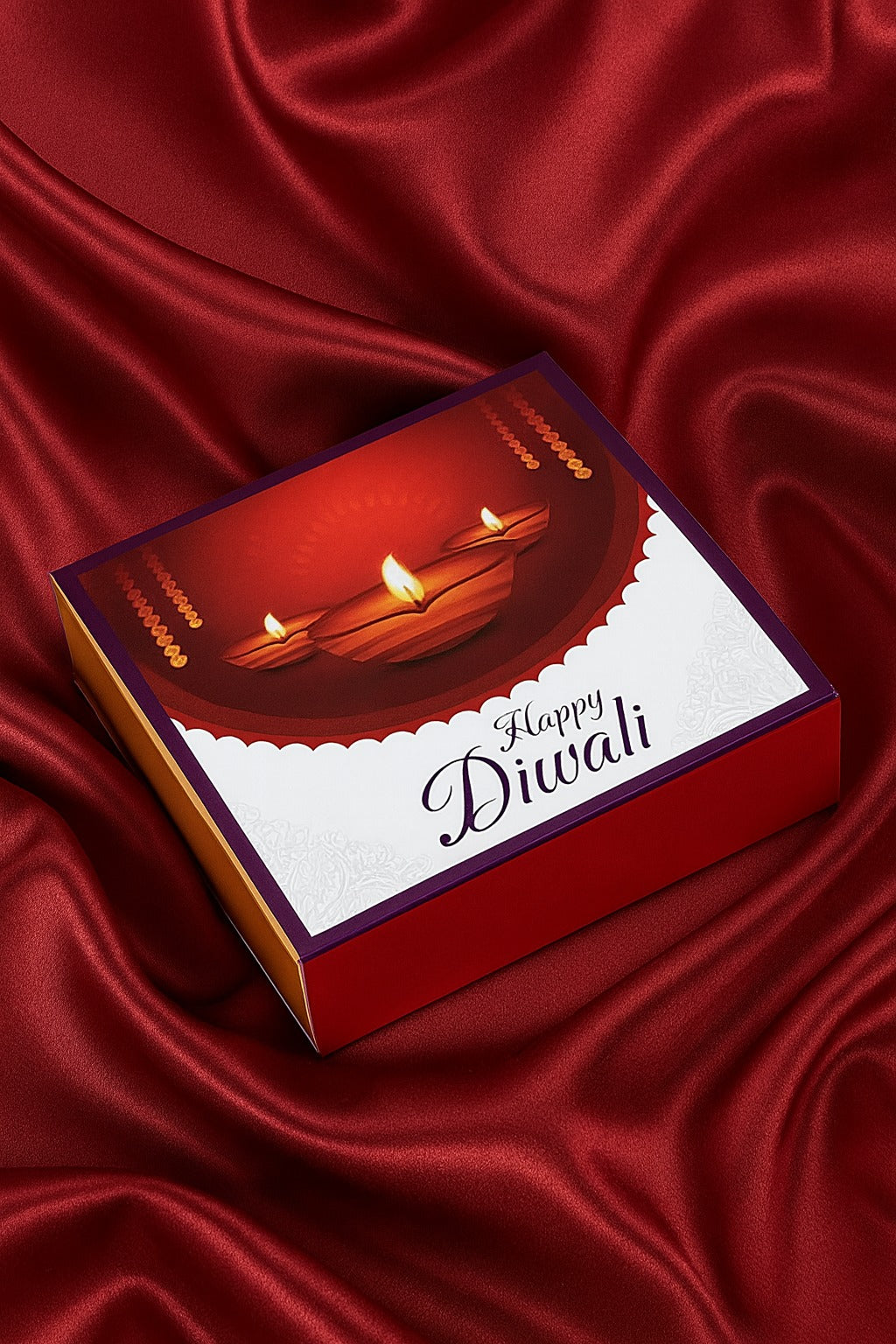 4 Cavity Slider Diwali Box For Chocolate and Brownie Size 4x4x1.5 Inch
