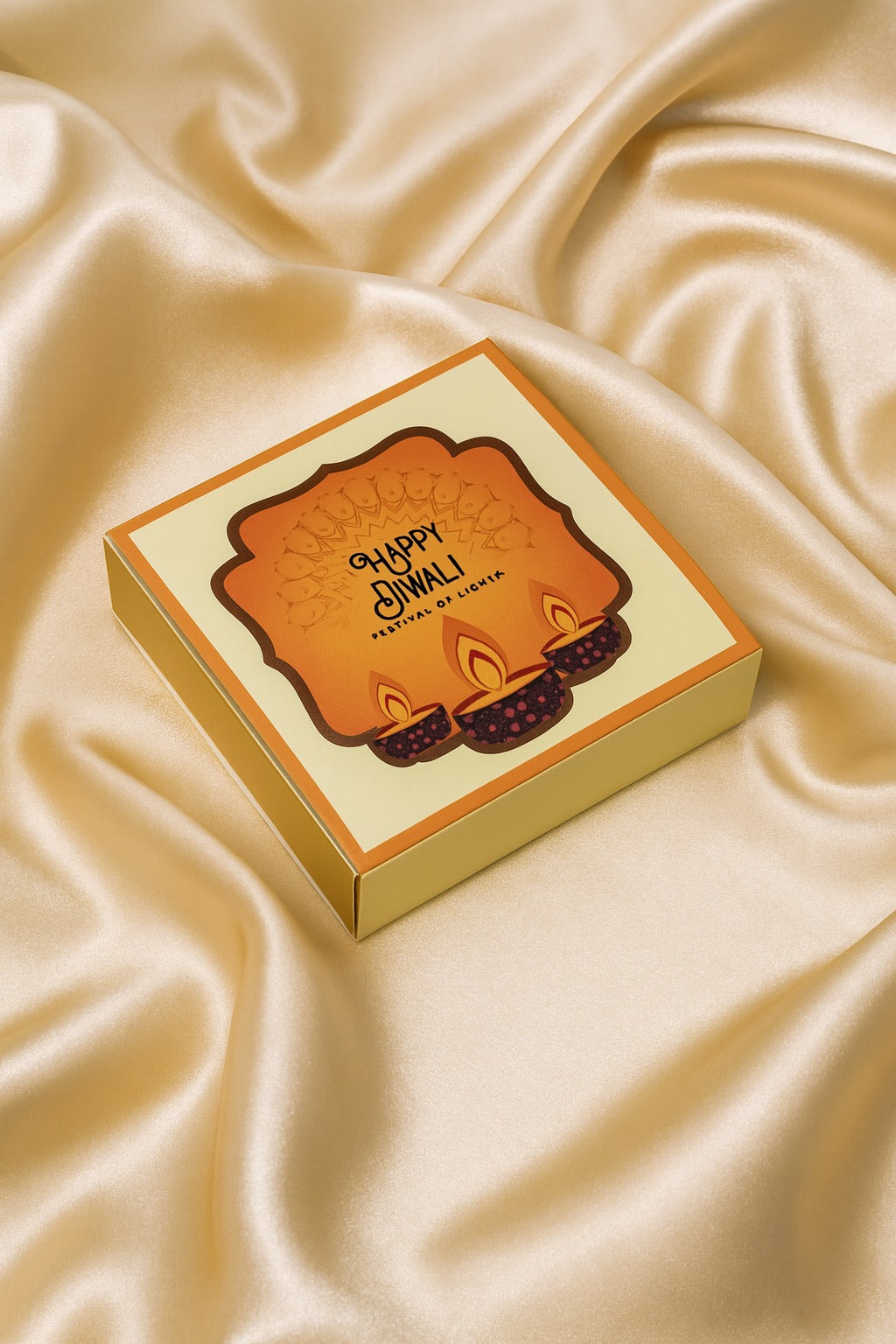 4 Cavity Slider Diwali Box For Chocolate and Brownie Size 4x4x1.5 Inch