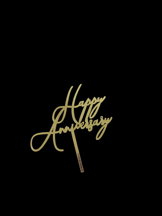 Acrylic Happy Anniversary  Topper 3 inch RT00592