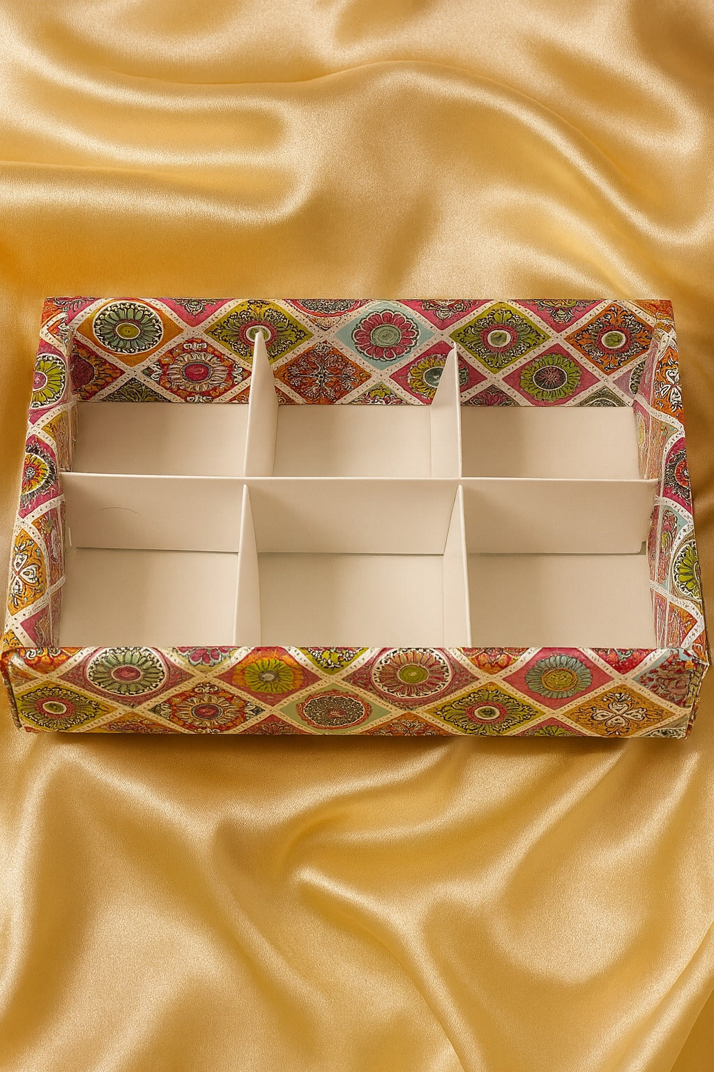 6 Section Diwali Box Pack of 5 Size - 9x6x2 inch