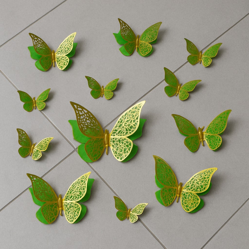 3D Butterfly For Cake Decoration pack of 12