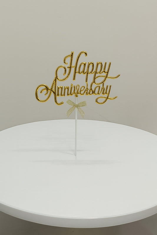 Premium Happy Anniversary Cake Topper
