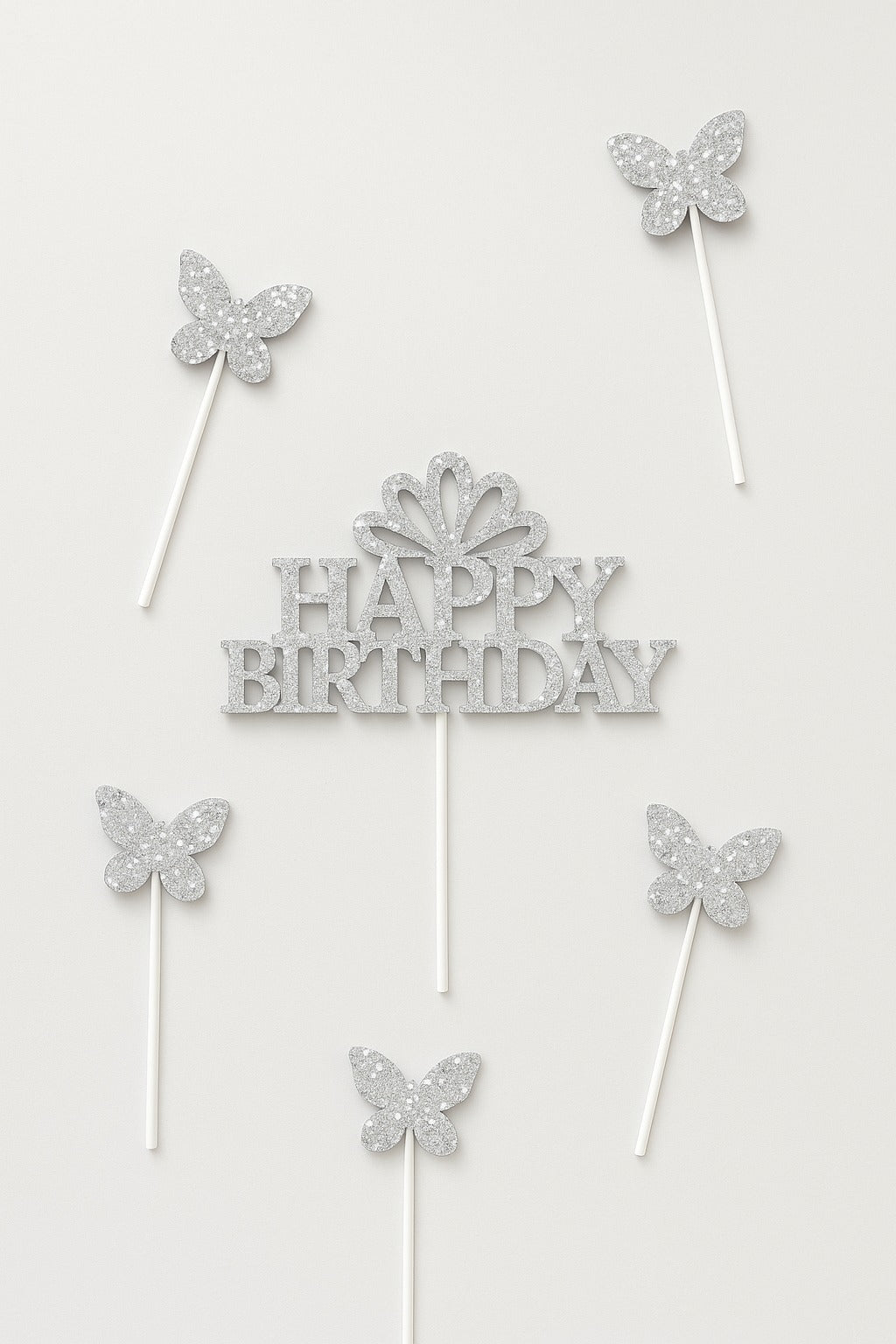 Happy Birthday glitter set of 5