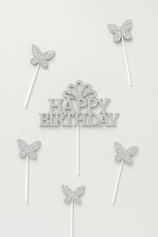 Happy Birthday glitter set of 5