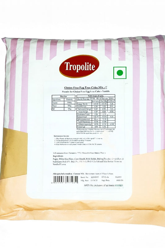 Tropolite Gluten Free Egg Free Cake Mix - Vanilla 1kg