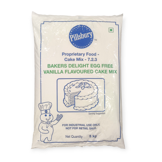 Pillsbury Bakers Delight Egg Free Vanilla Flavoured Cake Mix 5 kg