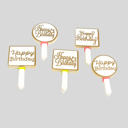 Happy Birthday paper topper pack of 100