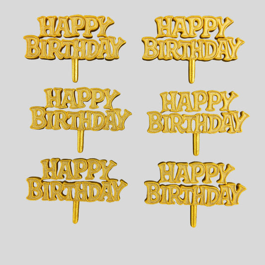 Happy Birthday Tag Golden Pack of 60