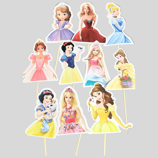 Princess Front  Topper Pack of 10 TT00263