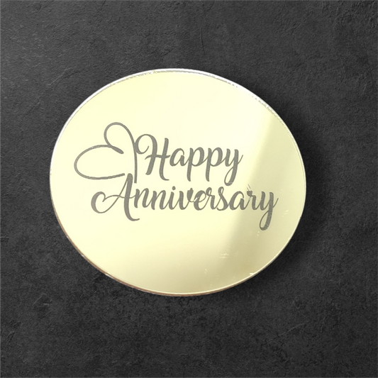 Happy Anniversary Coin Size 3 inch pack of 10