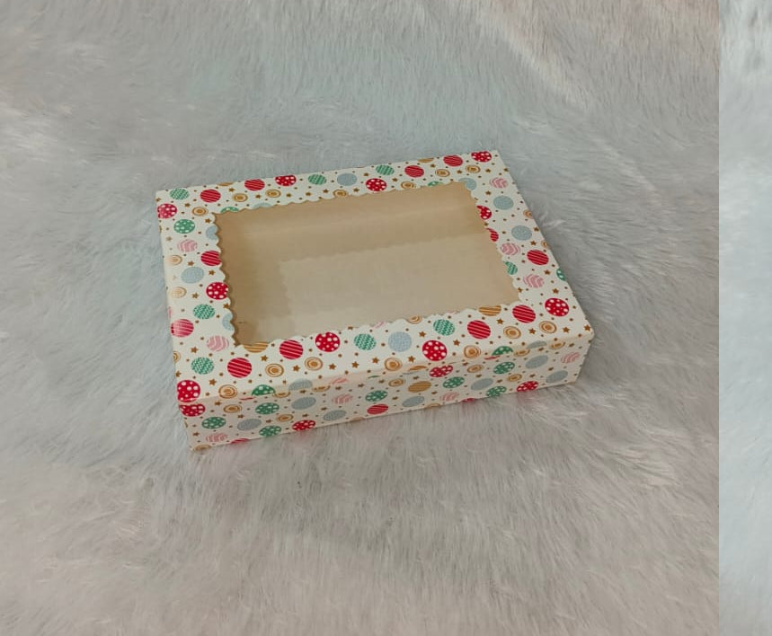 Xmas 6 PCS Brownie Box Size 8.5x6x1.75 Inch (Pack Of 10)