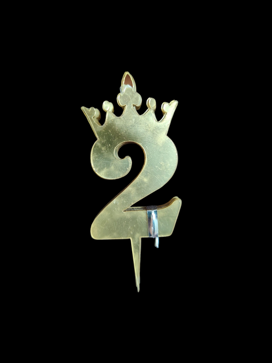 2 number Acrylic topper pack of 10 size 3 inch