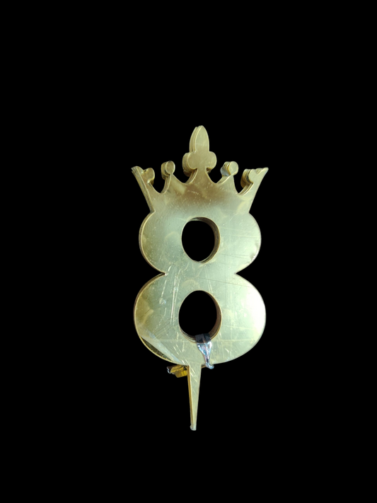 8 number Acrylic topper pack of 10 size 3 inch