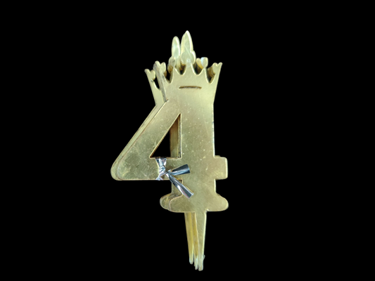 4 number Acrylic topper pack of 10 size 3 inch