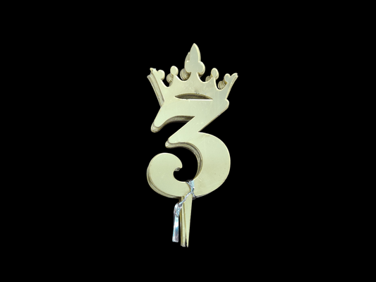 3 number Acrylic topper pack of 10 size 3 inch