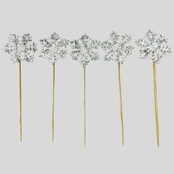 Glitter Silver Snowflake Topper