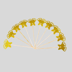 Golden Glitter Christmas Bell Topper