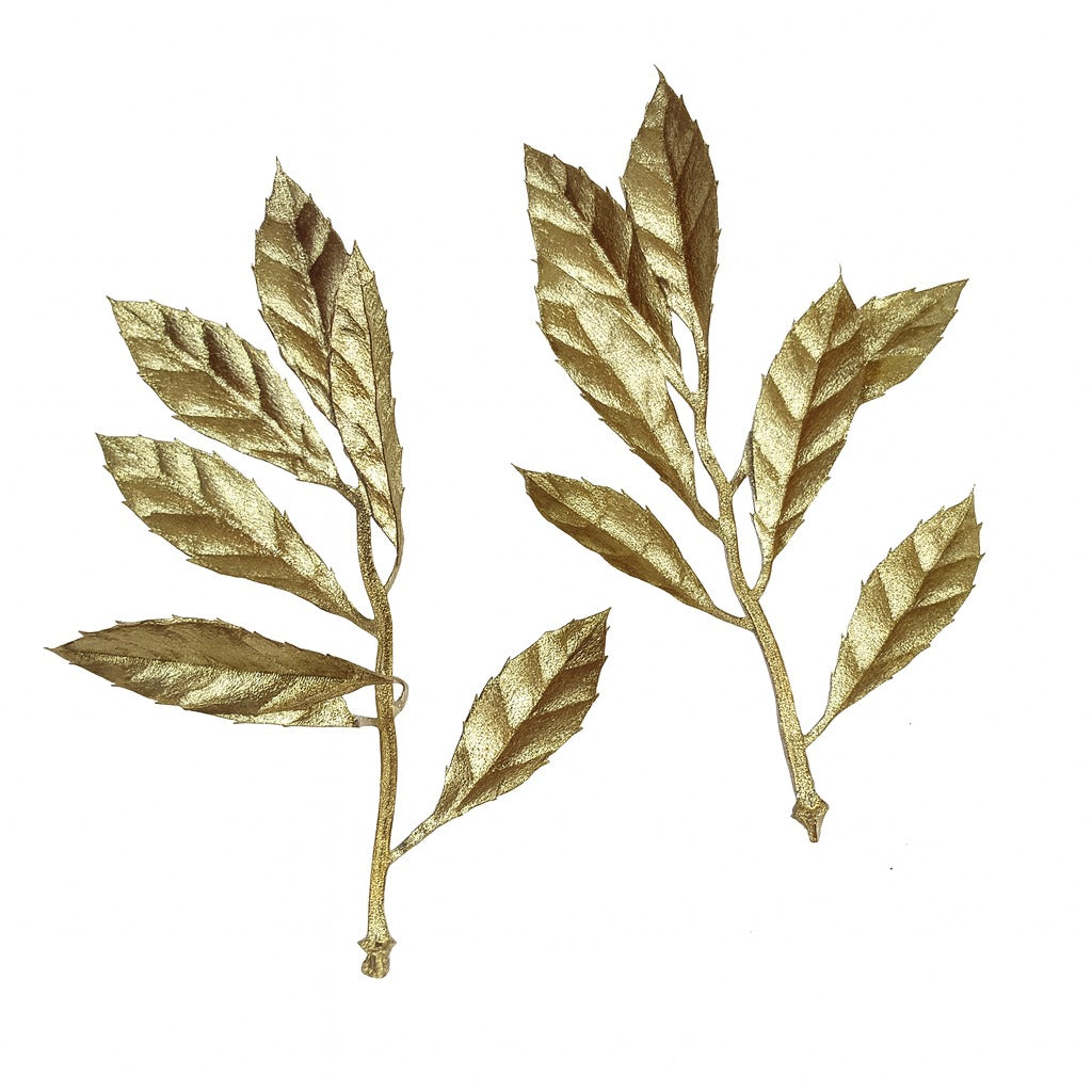 Golden Leaf Cake Topper