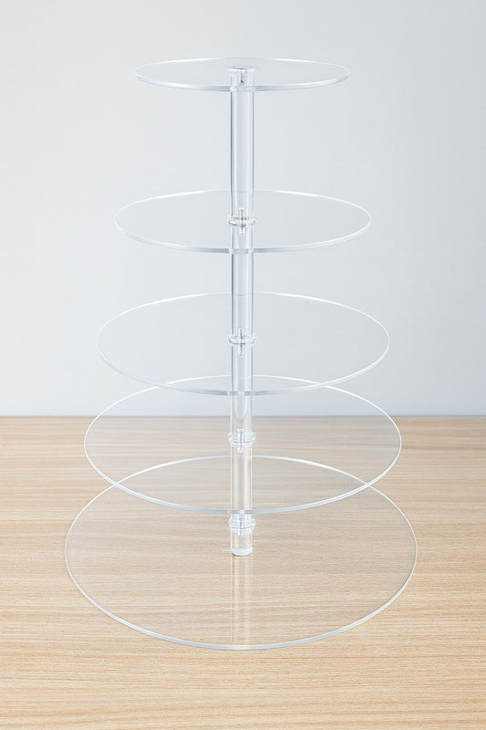 5 Tier Acrylic Round Cupcake Stand