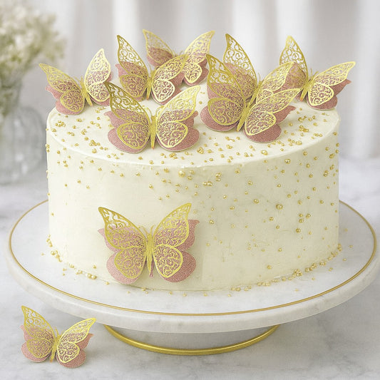 3D Baby  Butterfly For Cake Decoration Pack Of 12