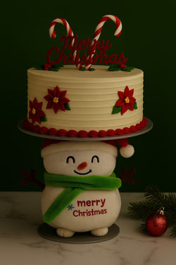 Christmas Snowman Cake Stand