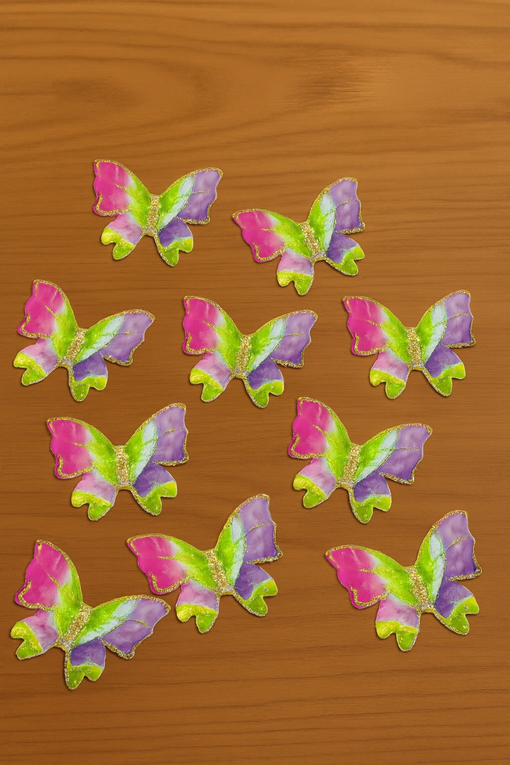 Butterfly Pack Of 10 Glitter