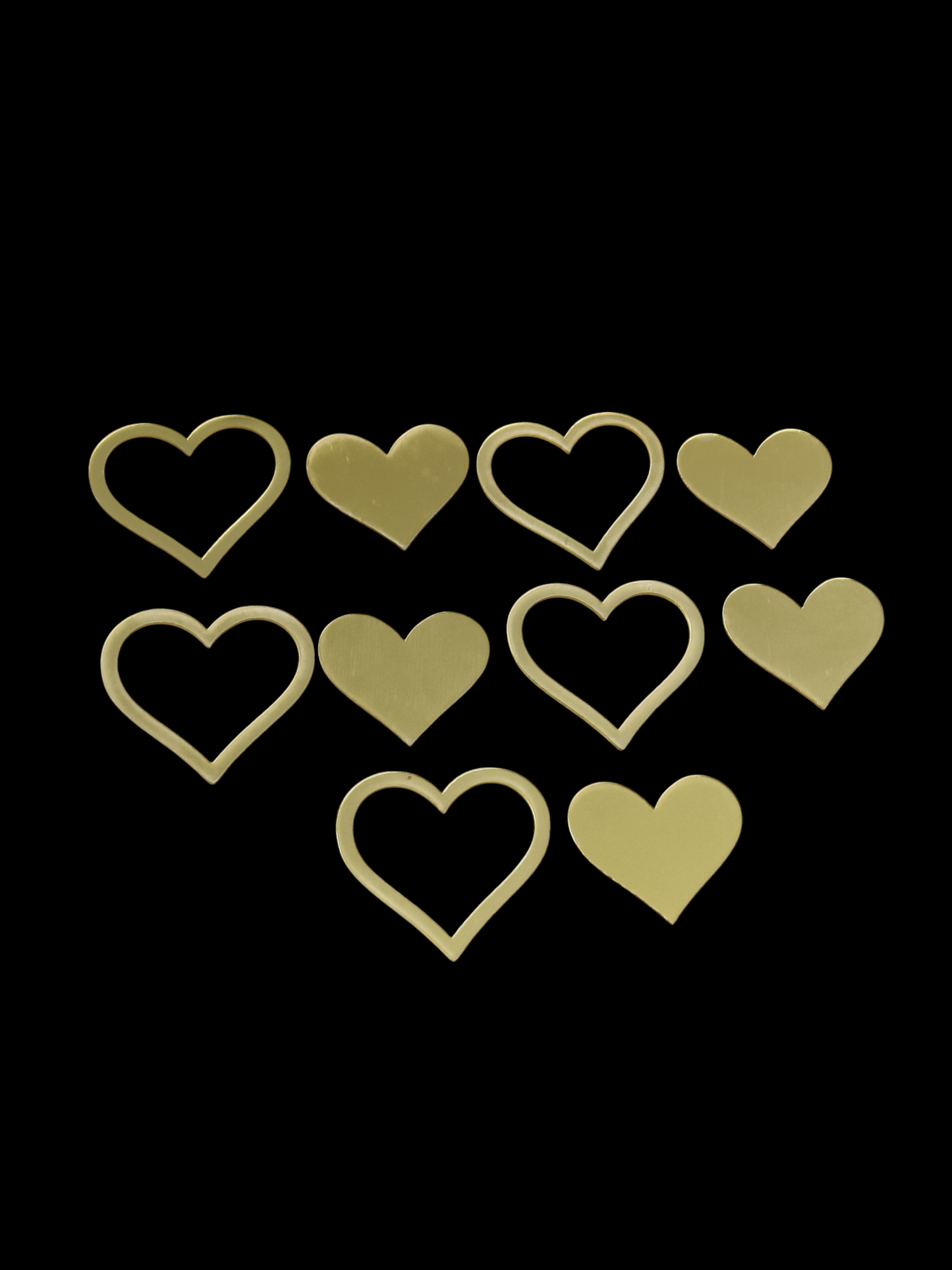 Acrylic Heart In Out  Topper Set of 10