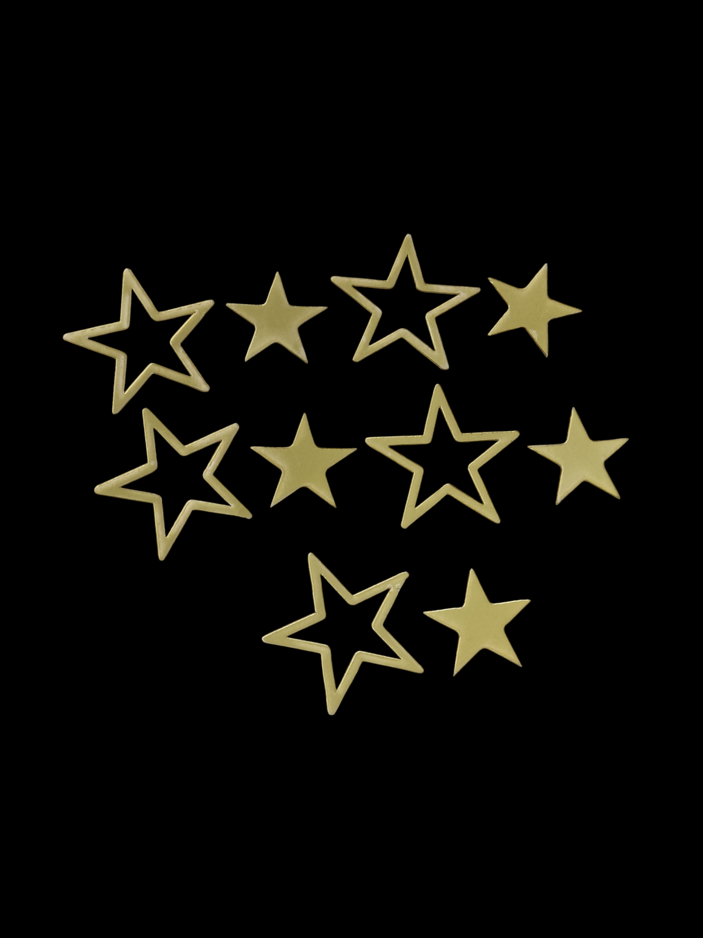 Acrylic Star In Out Topper set of 10
