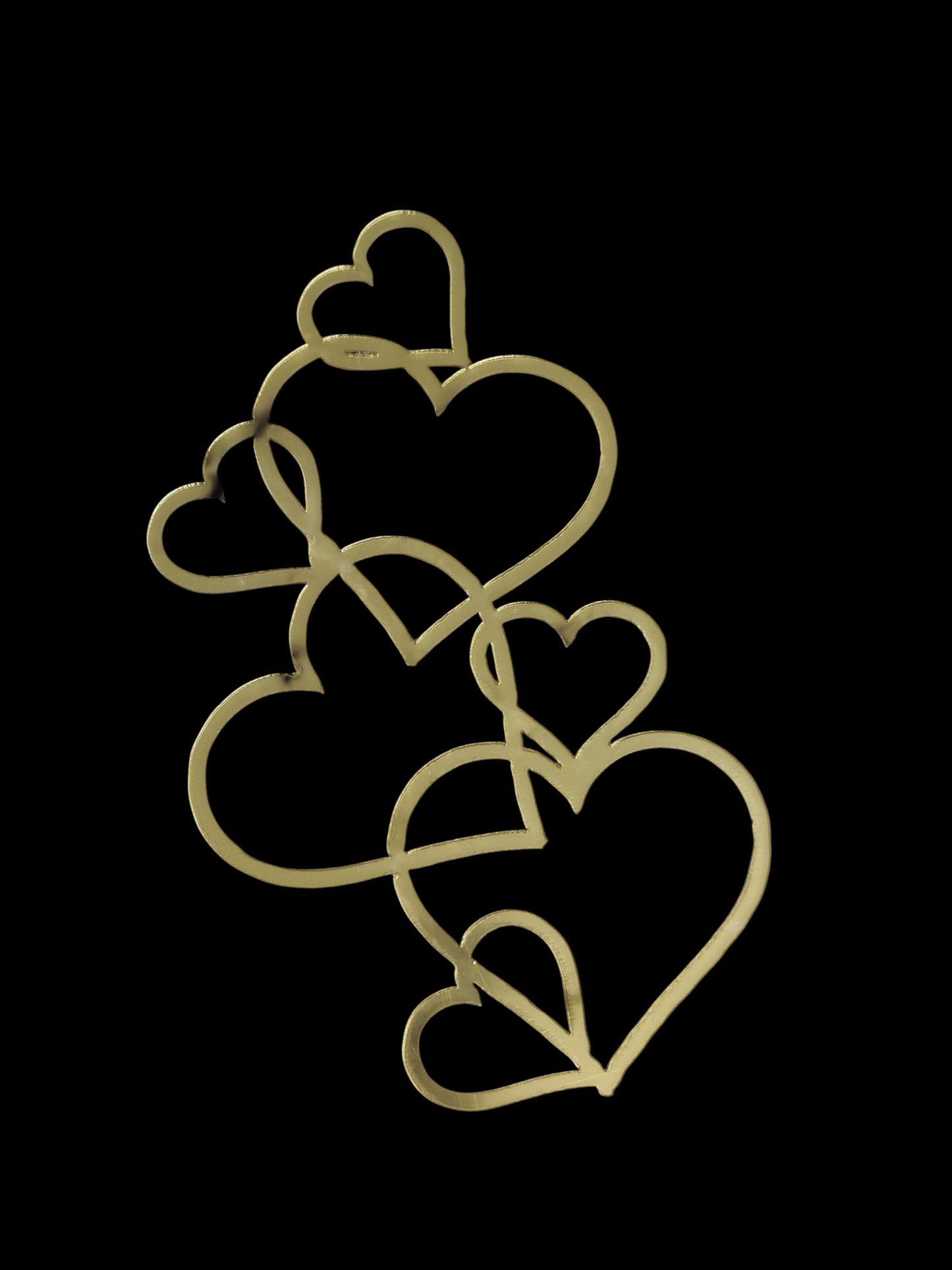 Acrylic Loop Heart Cake Topper